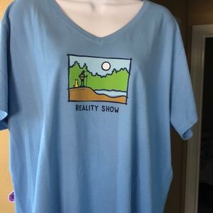 Women’s Life Is Good T shirt XXL New